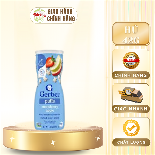 Bánh ăn dặm Gerber cao vị Táo Dâu
