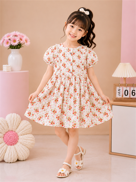 Đầm Bé Gái Hoa Nhí Vintage