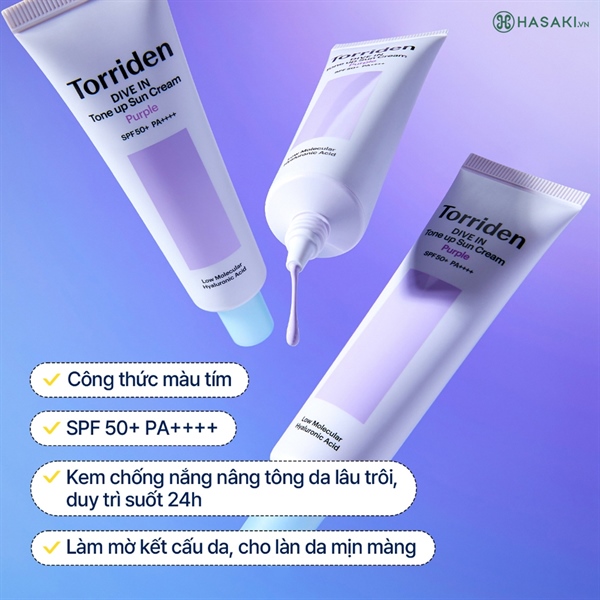 Kem chống nắng Torriden màu tím mới 60ml