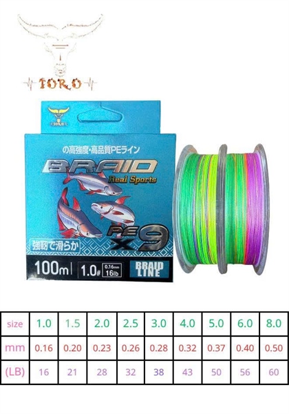 DÂY CÂU Toro PE X9 DRAID 100m