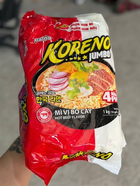 Mì KORENO Bò Cay 1Kg 10Gói