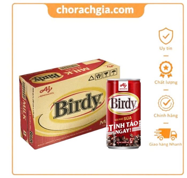 Cà phê sữa lon Birdy 170ml