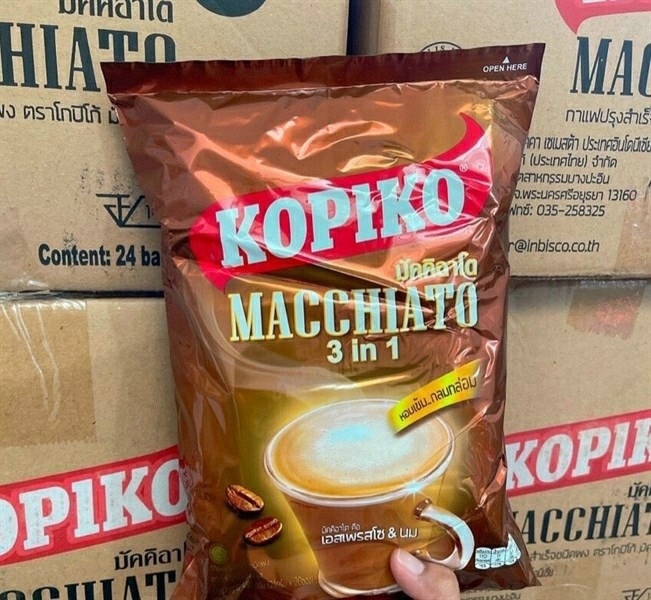Cafe sữa hoà tan 3IN1 Kopiko macchiato 24GOI