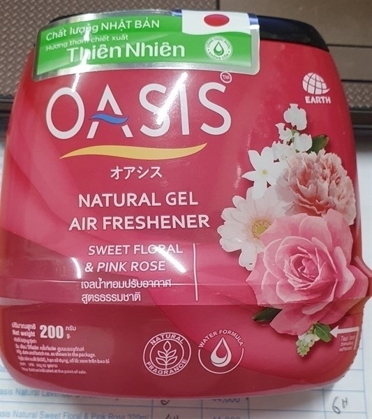 Sáp thơm phòng Oasis Natural gel air freshener 200g đỏ