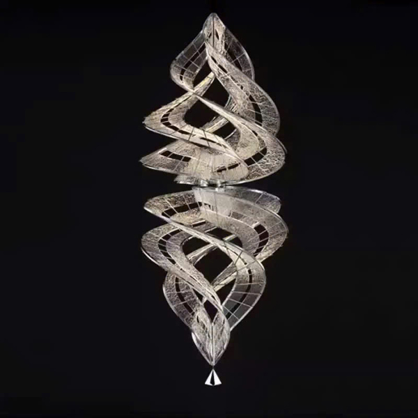 Đèn treo | Inox, Acrylic - Vàng đồng, Clear - D80xH200 cm