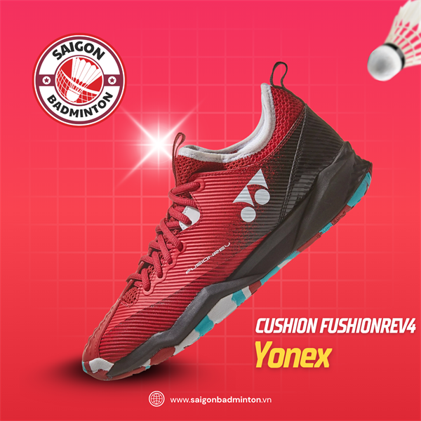Giày Thể Thao Yonex Power Cushion FushionRev 4 Red / Black (SHTF4MAC)