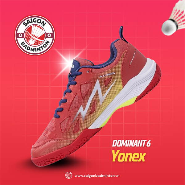 Giày Cầu Lông Yonex Dominant 6 Chính Hãng - Màu Đỏ