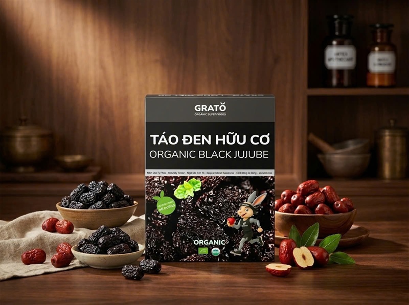 Táo đen hữu cơ 500g Grato