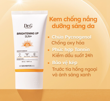 Kem chống nắng làm sáng da Dr.G brightening up sun spf 50 pa+++ 2020