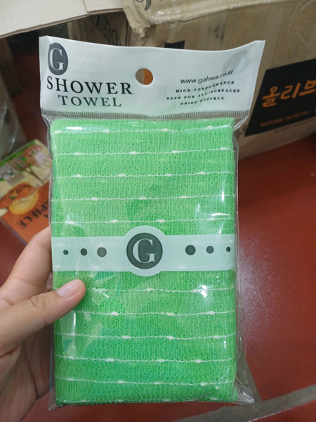 Khăn tắm kẻ khoang shower towel 1P