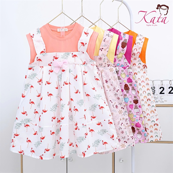 Đầm Yếm Bé Gái Dễ Thương Size 4-14 | Bé 12-35kg Kata Fashion