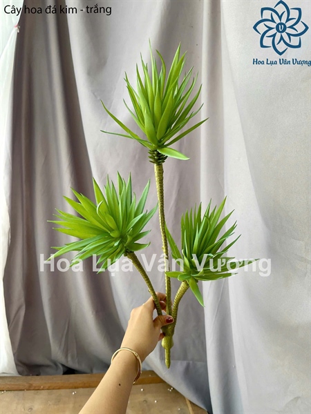 Cây hoa đá kim 3b - trắng - Hoa đá - Hoa Lụa Vân Vượng