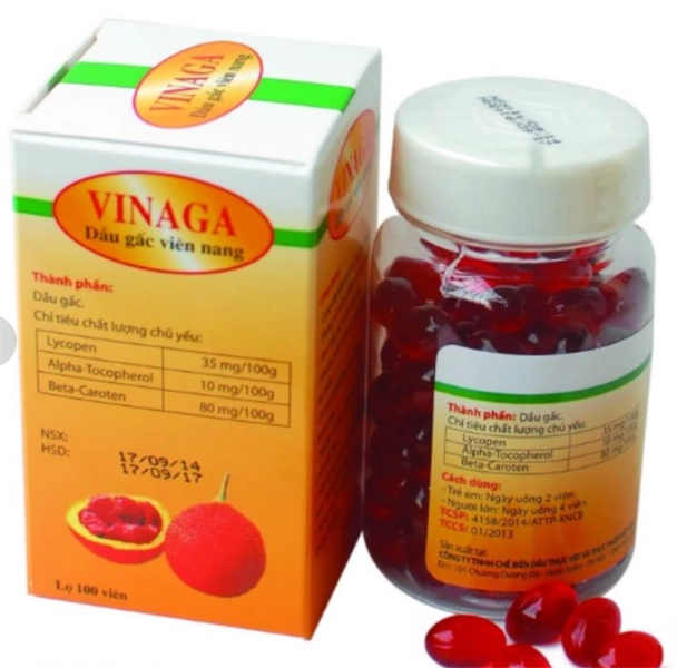 Dầu gấc vinaga vnpofood (c/100v)