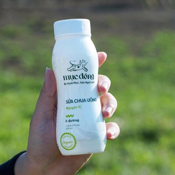 Sữa chua uống nguyên vị ít đường organic mục đồng