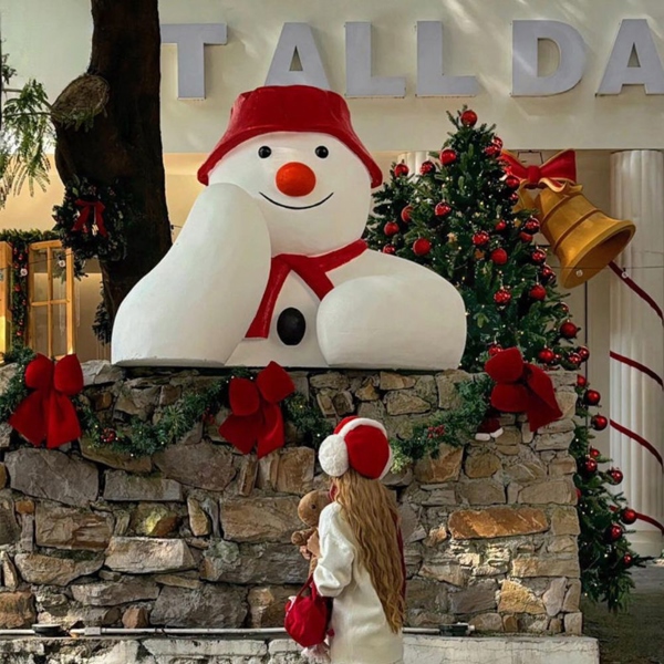 Mô hình người tuyết mút xốp trang trí Noel
