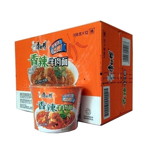 Mì ăn liền vị bò siêu cay kang shi fu 108g