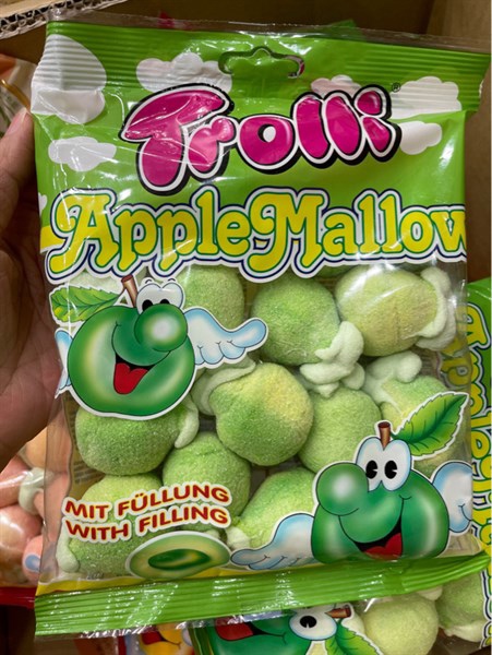 Kẹo bông gòn quả táo mallows Trolli Đức 150g