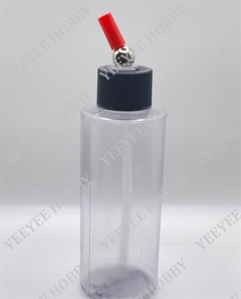 PHỤ KIỆN AIRBRUSH IWATA - CHAI LỌ ĐỰNG SƠN TRONG SUỐT CÓ NẮP CHỤP CRYSTAL CLEAR BOTTLE CYLINDER WITH ADAPTOR CAP