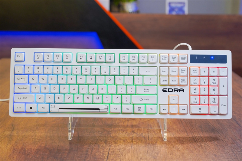 Bàn phím chơi game giả cơ EDRA EK506 Trắng