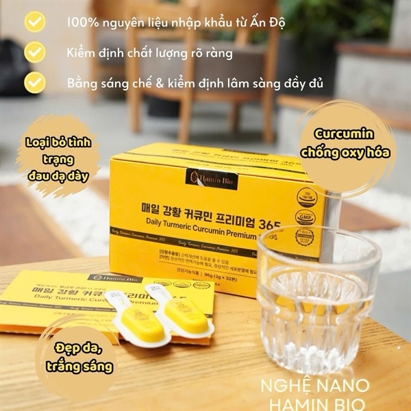 Nghệ Nano Hamin Bio 365 Hàn Quốc 32 tép