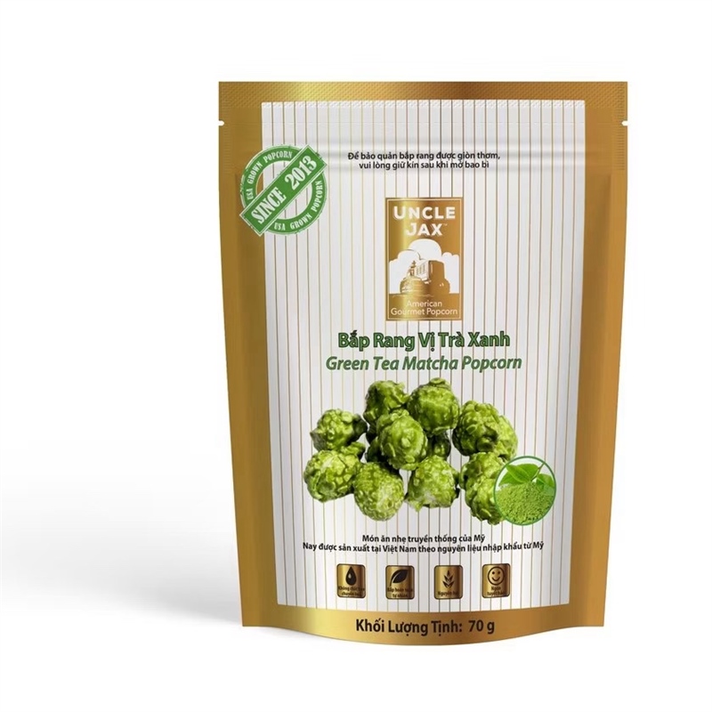 Bắp rang vị trà xanh Uncle Jax 70g