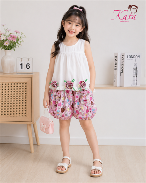 BG QUẦN BÍ ÁO SN ĐÍNH 3 BÔNG