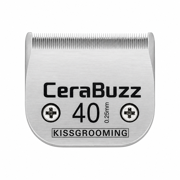 Lưỡi tông đơ A-series, bằng thép carbon, cữ 0.25mm, Hiệu Kiss Grooming, Model KBC-40#-KISS-0.25mm