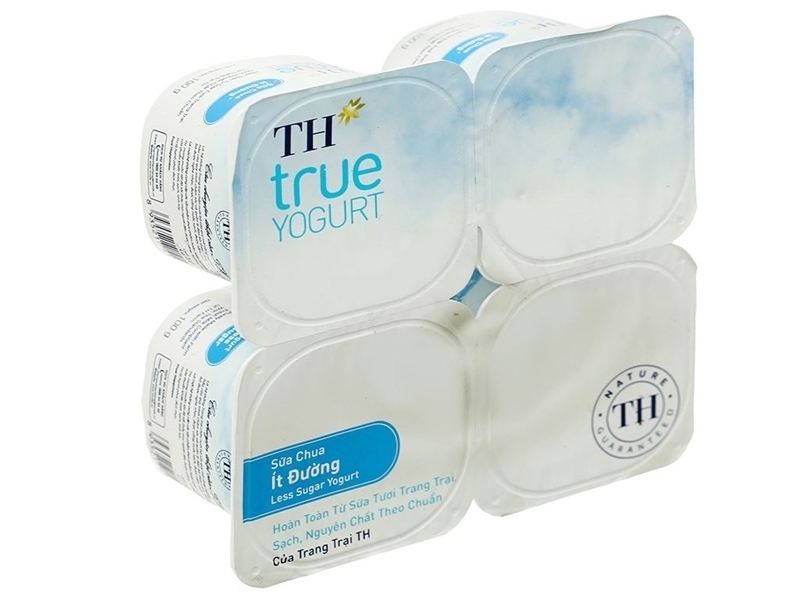 Sữa chua TH True Yogurt ít đường hộp 100g