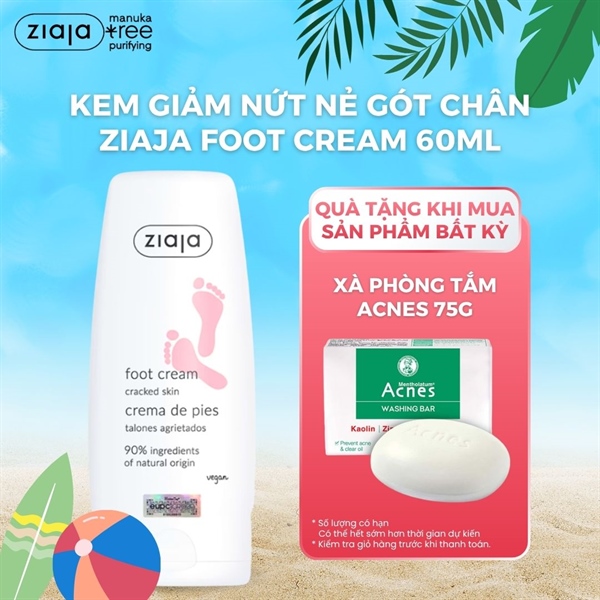 Kem Dưỡng Nứt Nẻ Gót Chân Ziaja Foot Cream Cracked Skin 60ml