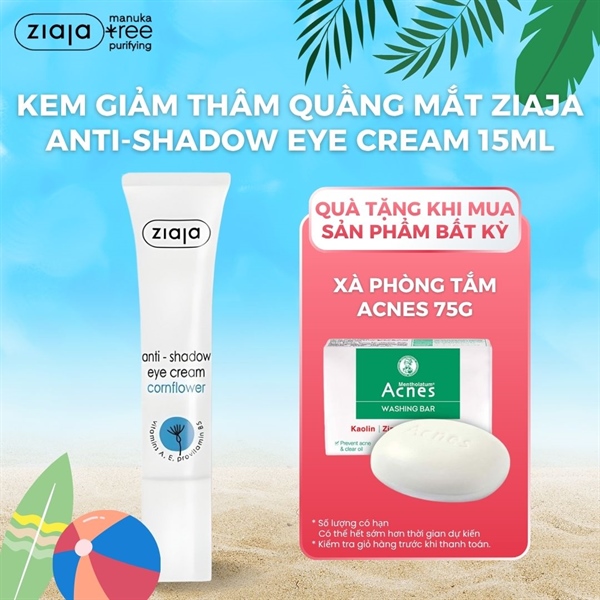 Kem Giảm Thâm Quầng Mắt Ziaja Anti-Shadow Eye Cream 15ml
