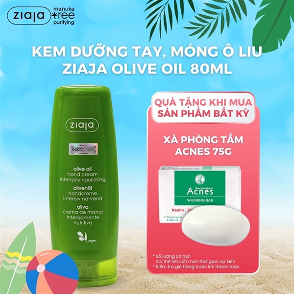 Kem Dưỡng Tay & Móng Ô Liu Ziaja Olive Oil Hand Cream Intensely Nourishing 80ml