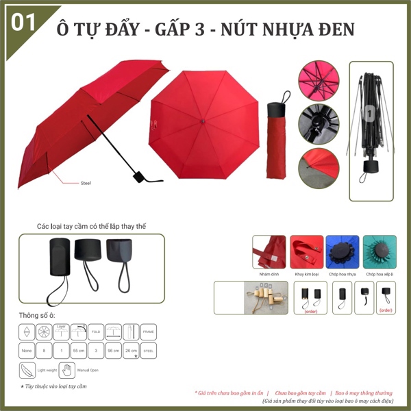 Ô Cầm Tay gấp 3 OCT0003A