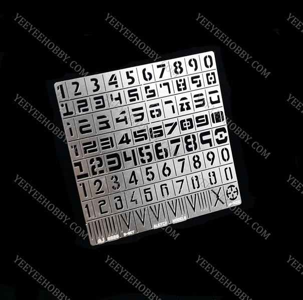 DỤNG CỤ ALEXEN - AJ0026 - TẤM KIM LOẠI SƠN CHỮ SỐ