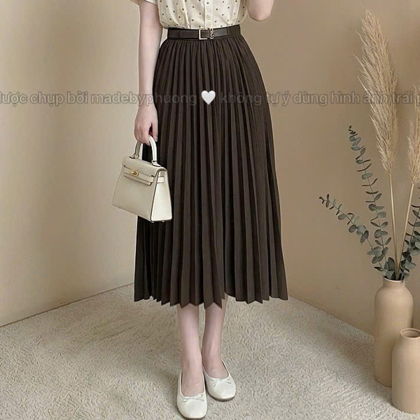 CV xếp ly nâu cạp phối
