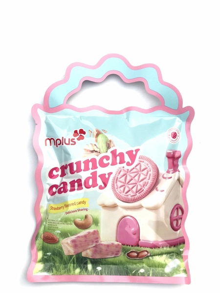 Mpus- Kẹo dẻo Gummy Crunchy dâu tây 150g