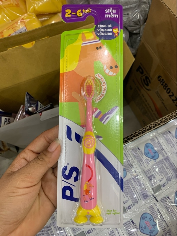 Cscn Mk Bàn Chải Đánh Răng Siêu Mểm Cho Bé 2-6 Tuổi Ps Superkid Chân Hút Ngộ Nghĩnh