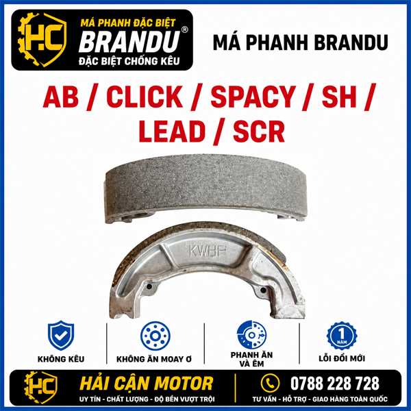 [ABL] - Má phanh cơ AB / Click / Spacy / SH / Lead BRANDU