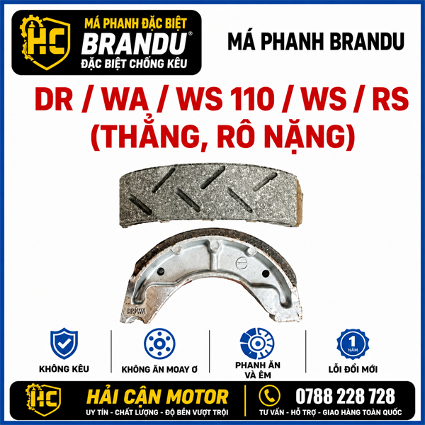 Má phanh cơ Dr/W (thẳng, rô nặng) BRANDU