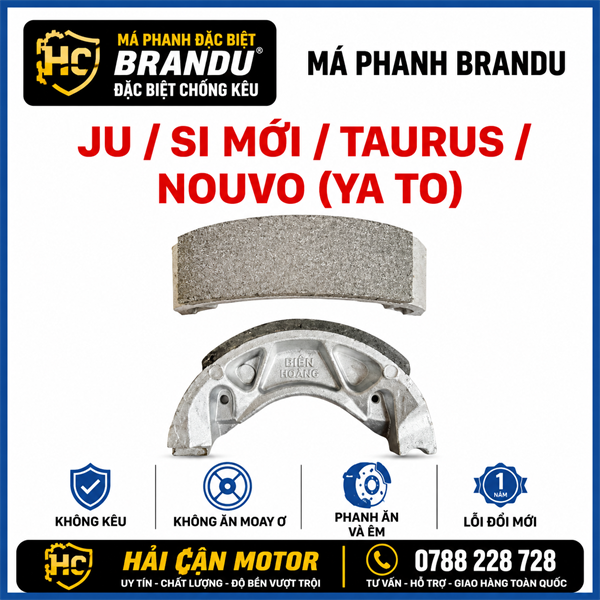 Má phanh cơ JU/ SI mới / Taurus / Nouvo (N, vàng) (YA to) BRANDU