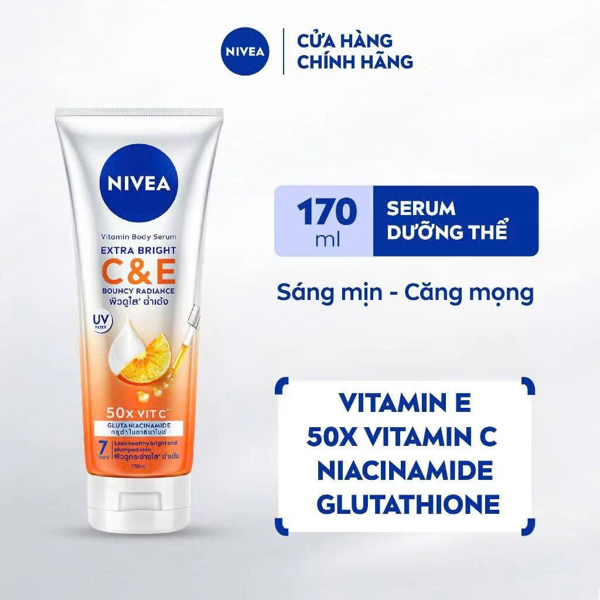VAT Sữa Dưỡng Thể Nivea Cam C&E Tuýp 170ml (Tinh Chất Dưỡng Thể) - Ảnh 1