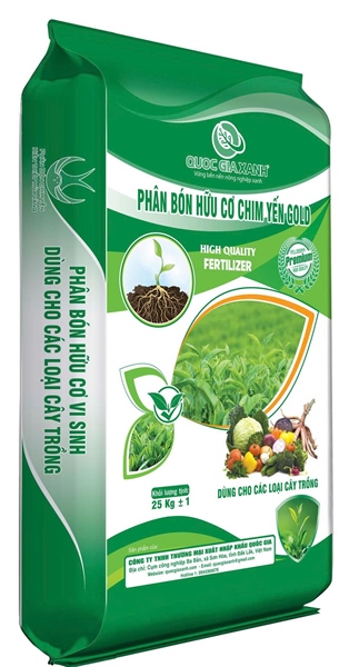 HỮU CƠ VI SINH CHIM YẾN GOLD (BAO 25KG) DẠNG BỘT