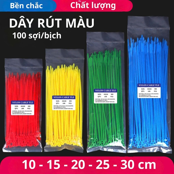 Dây rút màu 15 cm