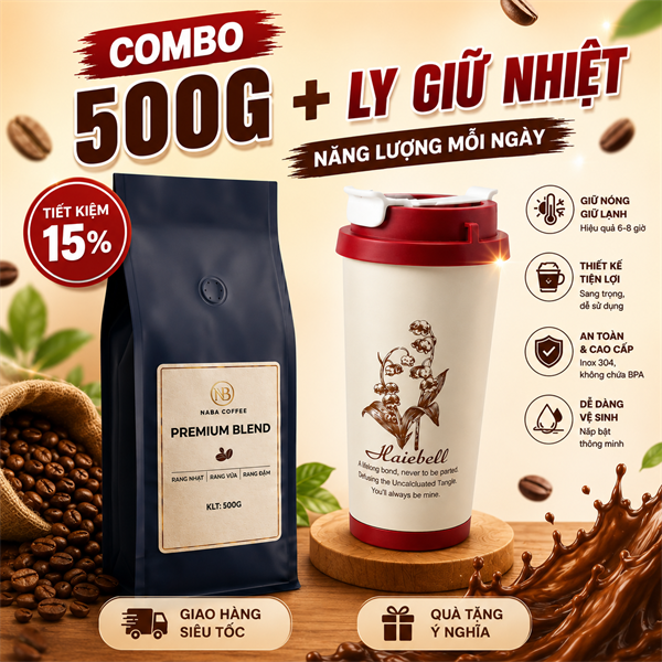 MUA 500G PREMIUM BLEND TẶNG 1 LY