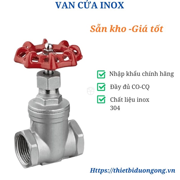 Van cửa ren inox 304