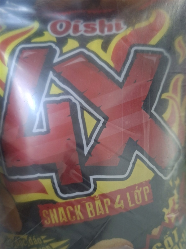 Bim bim bánh snack Oishi bắp 4 lớp sốt sriracha vị cay 40g
