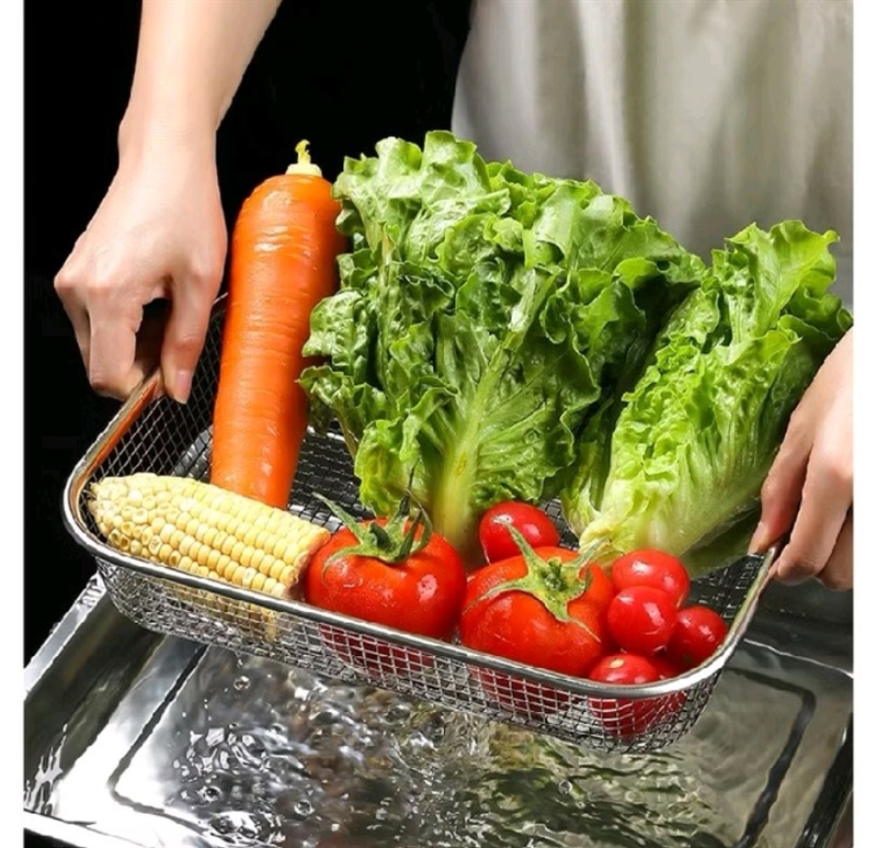 Rỗ lưới inox HCN 29cm