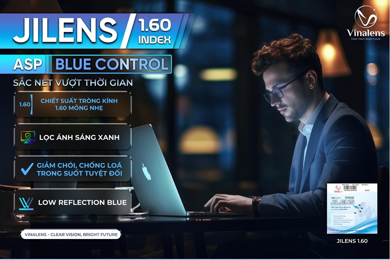 Vinalens Terulens 1.61 Asp Clear Bluecut Coating Photogrey (Đổi Màu Khói + ASX)