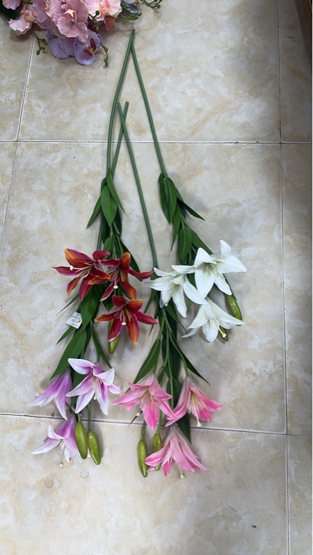 Ly cao su 3b2n - Hoa cành dài - Hoa Lụa Vân Vượng