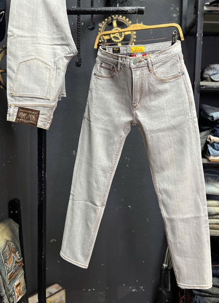 Jean Dài-QC VIP 5KM Selvedge-3019 Xám trắng