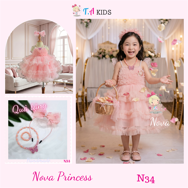 N34-Nova-Công chúa 2 dây cánh bướm